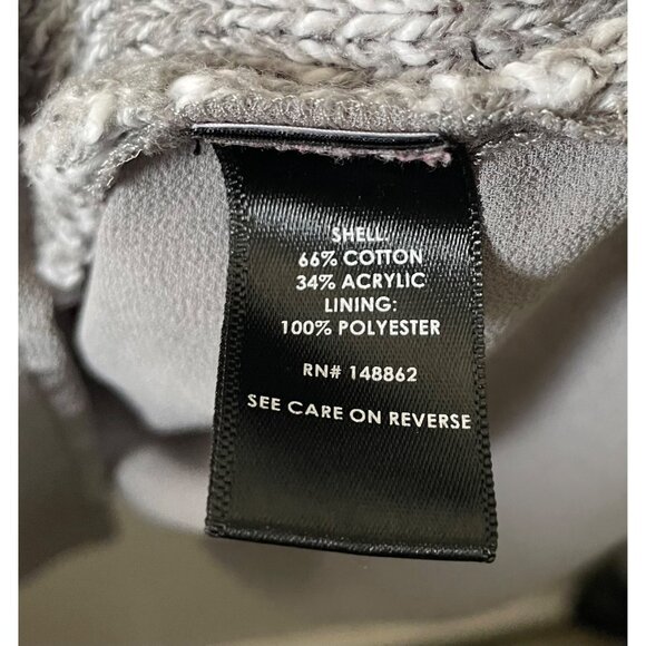 Torrid Gray Marled Cold-Shoulder Pullover Sweater With Split-Back Chiffon Hem - Picture 7 of 8